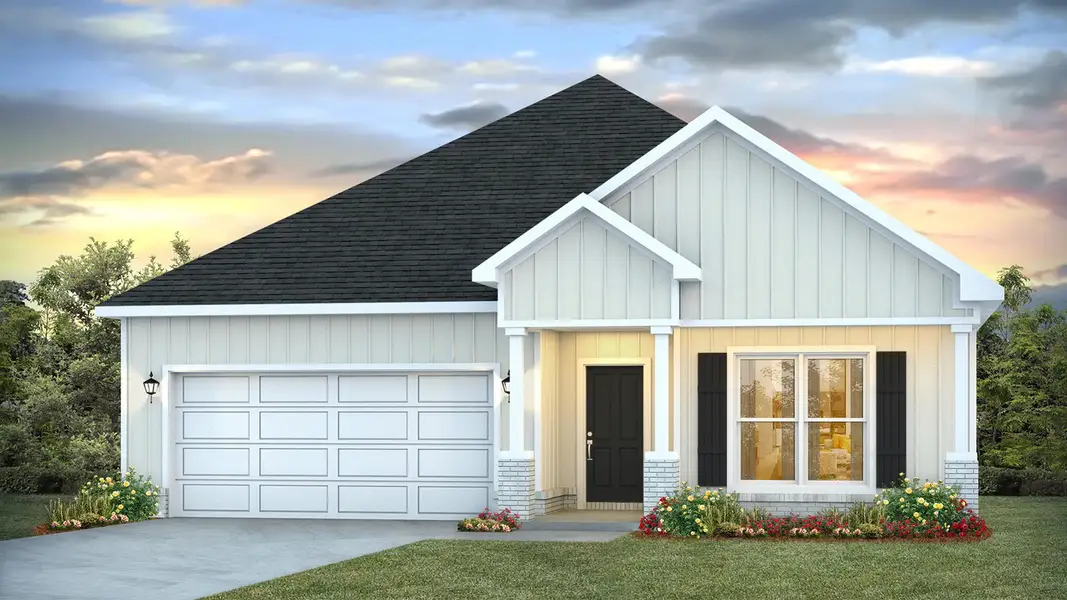 Front exterior of a new home in Sunny Hills, Chipley, FL, highlighting curb appeal (Image 1). Front exterior of a new home in Sunny Hills, Chipley, FL, highlighting curb appeal (Image 1).