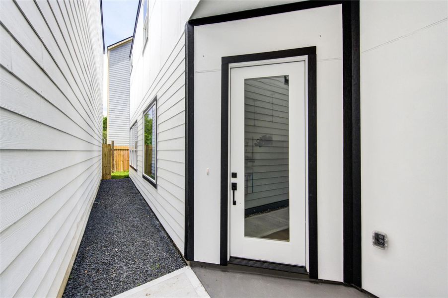 Exterior details and patio area of a home in , Houston (Image 3).