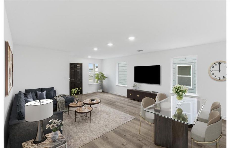 Virtually Staged - Open concept throughout main living areas