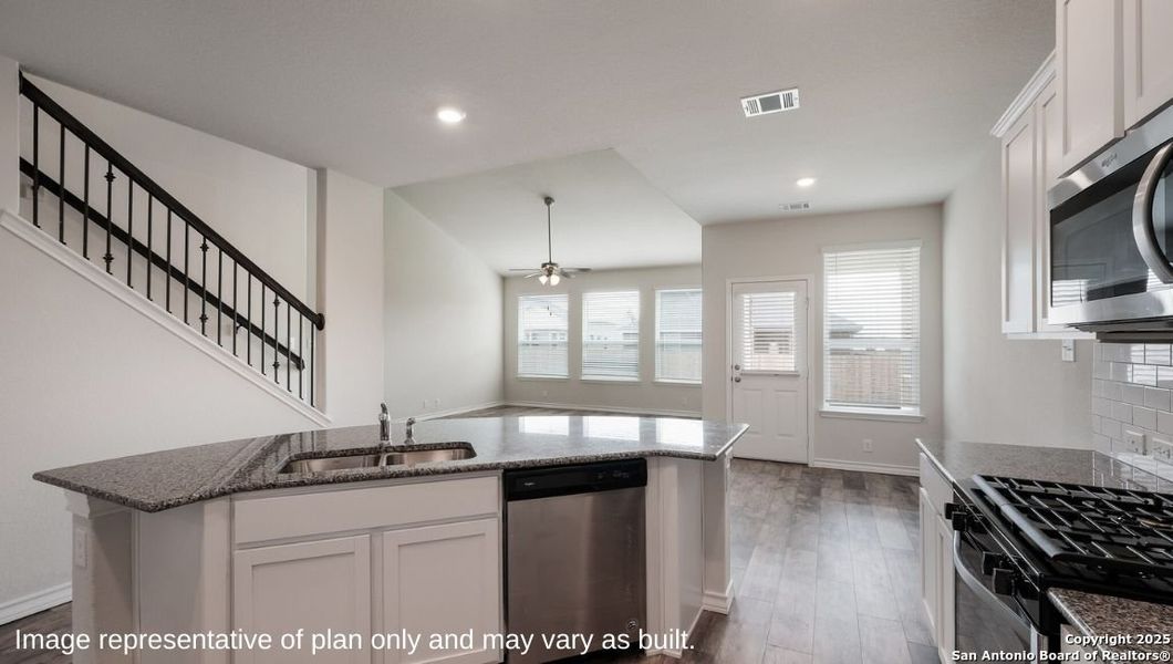 Furnished interior view inside a new home in Brookstone Creek, San Antonio (Image 3).
