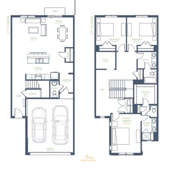 2D floor plan layout for the Coral (FE) by Grenadier Homes in Wildridge, Oak Point, TX (Image 2). 2D floor plan layout for the Coral (FE) by Grenadier Homes in Wildridge, Oak Point, TX (Image 2).