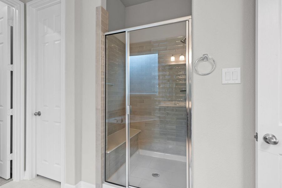 A view of your large walk-in shower