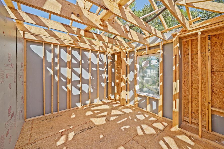 second floor primary closet