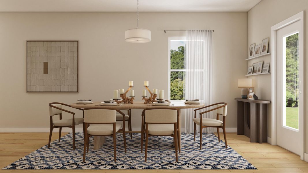 Furnished interior view inside a new home in Ashley Walk Townes, Charleston (Image 4).