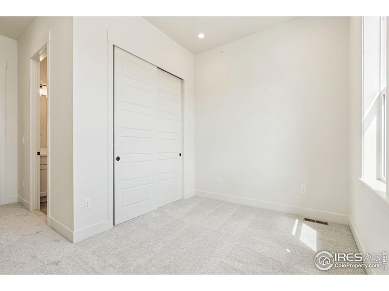 Large closet space and ensuite bath