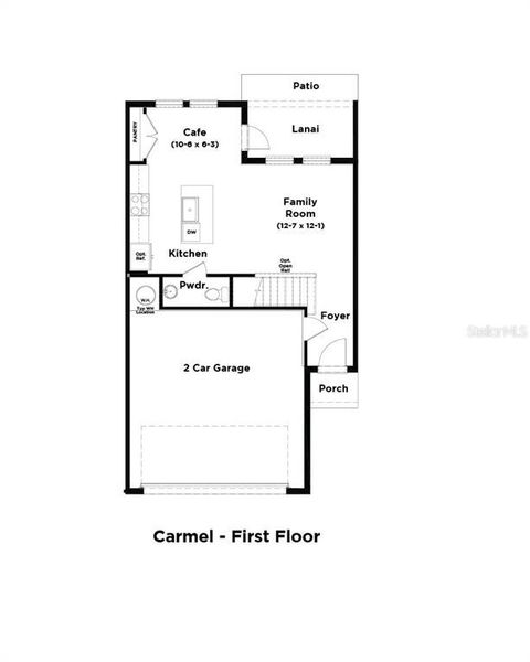 2D floor plan layout of this home in Cyrene at Harmony, St. Cloud, FL (Image 3).