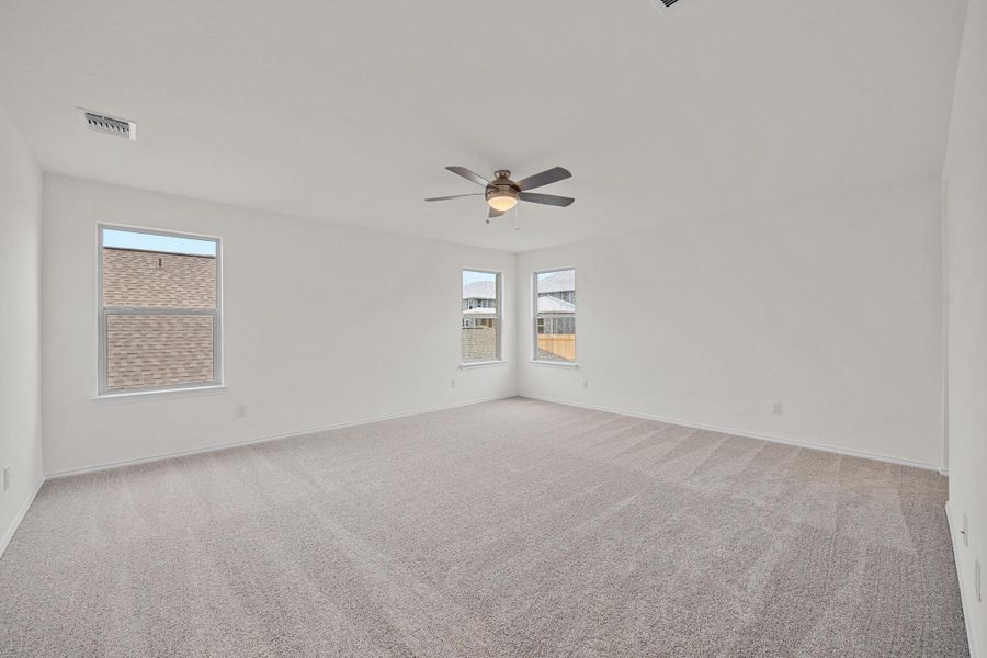 Spacious, unfurnished interior of a new home in Salerno - Classic Collection, Round Rock (Image 21). Spacious, unfurnished interior of a new home in Salerno - Classic Collection, Round Rock (Image 21).