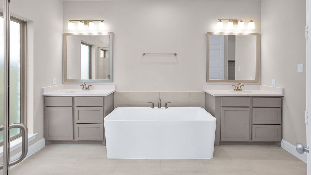 Furnished interior view inside a new home in Grand Central Park, Conroe (Image 7).