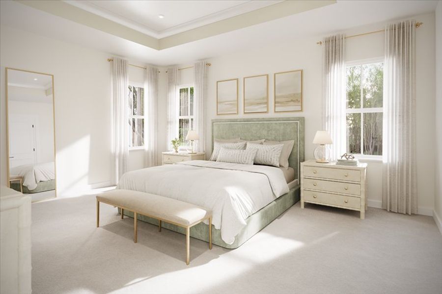 Representative furnished interior of a home built from the Meridian by Ryan Homes in Grande Dunes North Village, Longs (Image 7).