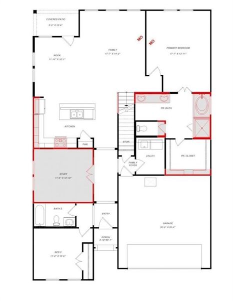 2D floor plan layout of this home in , Aubrey, TX (Image 2). 2D floor plan layout of this home in , Aubrey, TX (Image 2).