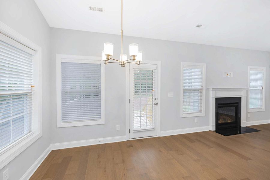 Representative unfurnished interior of a home built from the Garland by Caviness & Cates Communities in Bartlett Manor, Youngsville (Image 203). Representative unfurnished interior of a home built from the Garland by Caviness & Cates Communities in Bartlett Manor, Youngsville (Image 203).