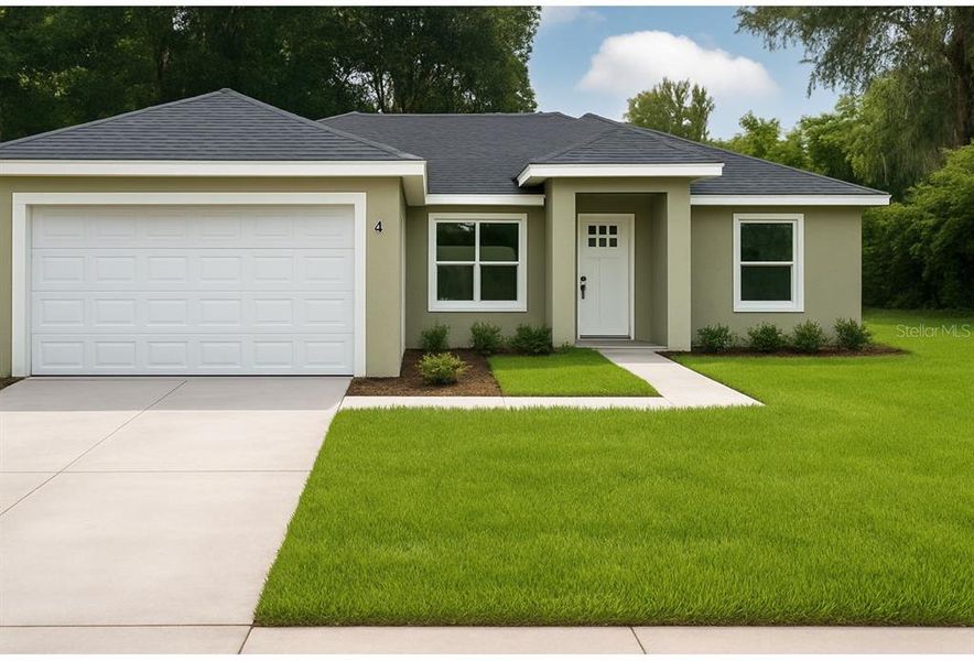 Front exterior of a new home in , Ocala, FL, highlighting curb appeal (Image 2). Front exterior of a new home in , Ocala, FL, highlighting curb appeal (Image 2).
