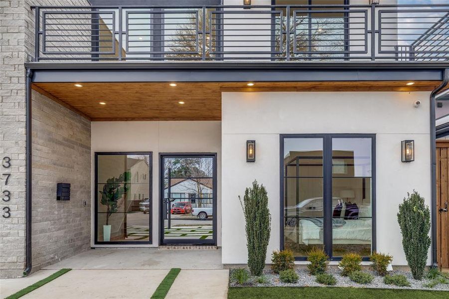 Exterior details and patio area of a home in , Dallas (Image 3). Exterior details and patio area of a home in , Dallas (Image 3).
