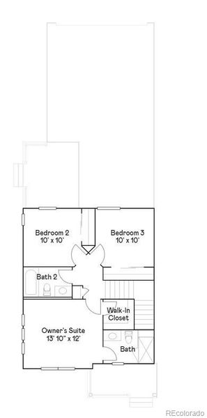 2D floor plan layout of this home in Eastcreek Farm: Paired Homes, Thornton, CO (Image 3). 2D floor plan layout of this home in Eastcreek Farm: Paired Homes, Thornton, CO (Image 3).