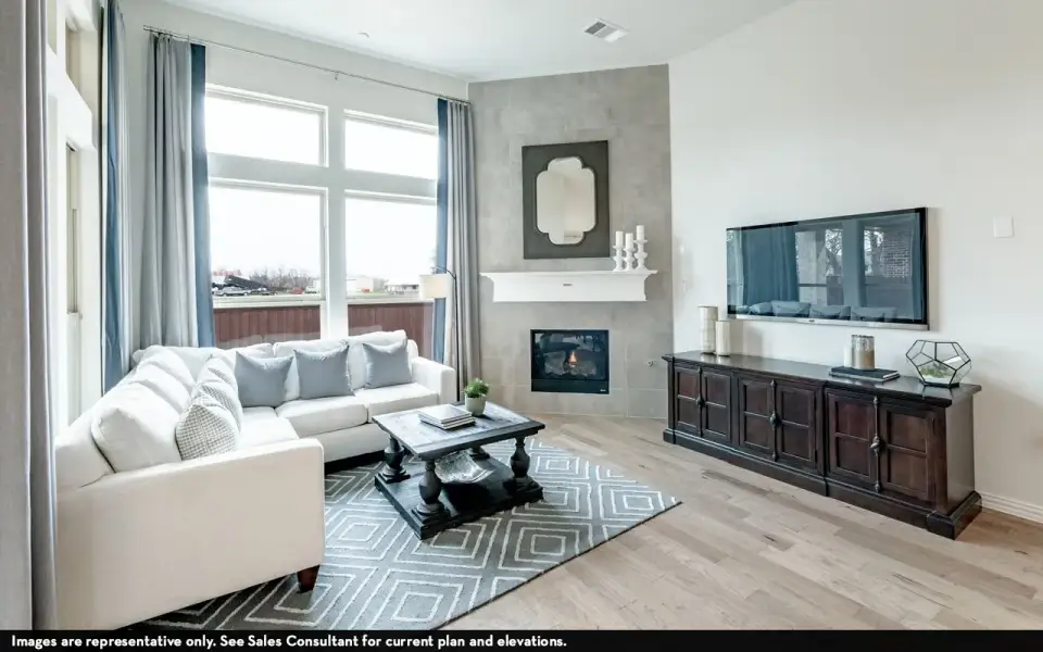 Furnished interior view inside a new home in The Woodlands at Medina Hills, Mico (Image 8).