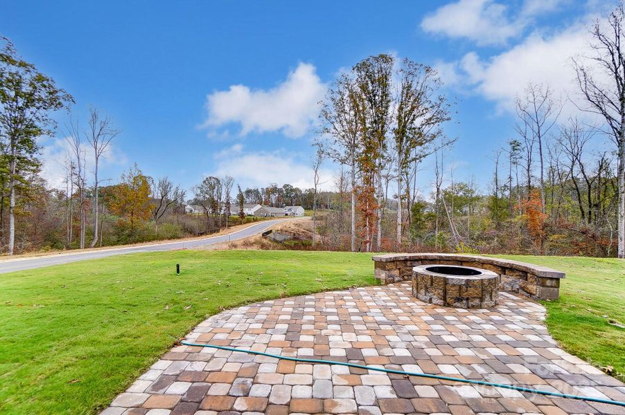 Homesite 12 features a paver patio