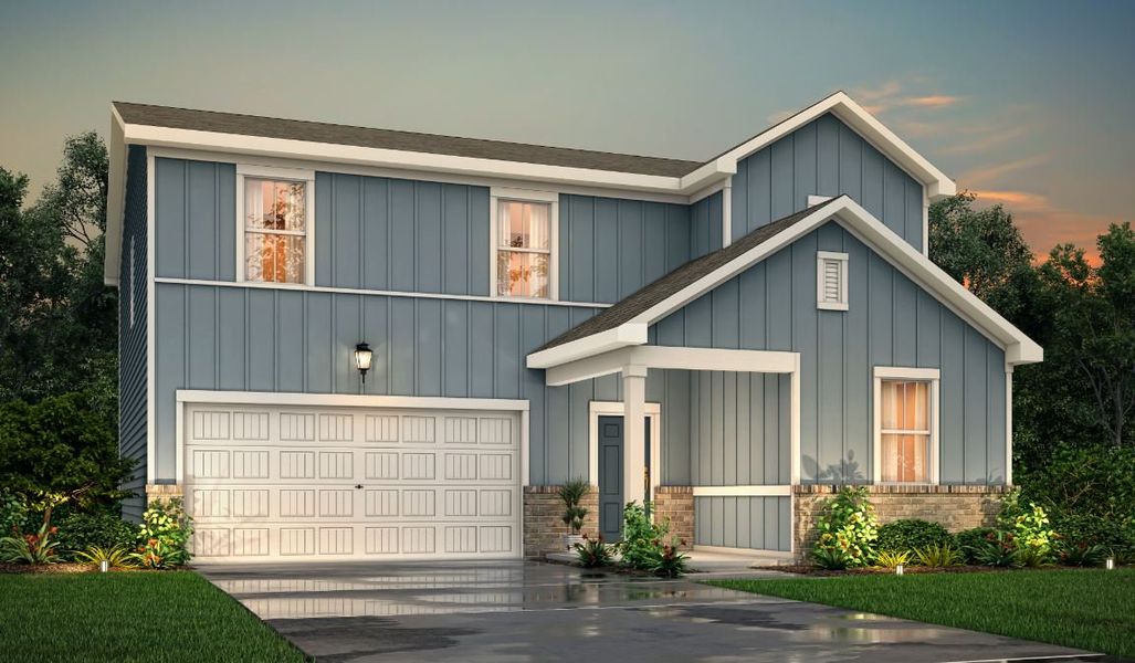 A house with a garage. A house with a garage.