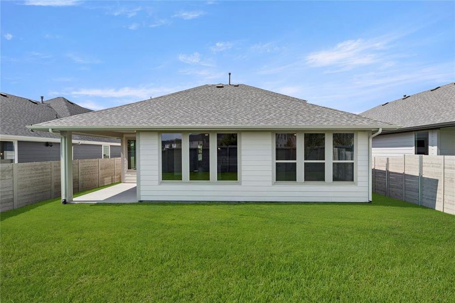 Front exterior of a new home in Discovery Collection at Painted Tree Village, McKinney, TX, highlighting curb appeal (Image 2). Front exterior of a new home in Discovery Collection at Painted Tree Village, McKinney, TX, highlighting curb appeal (Image 2).