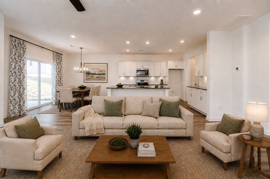 Representative furnished interior of a home built from the Bowen by McKee Homes in 78 North, Sanford (Image 2).