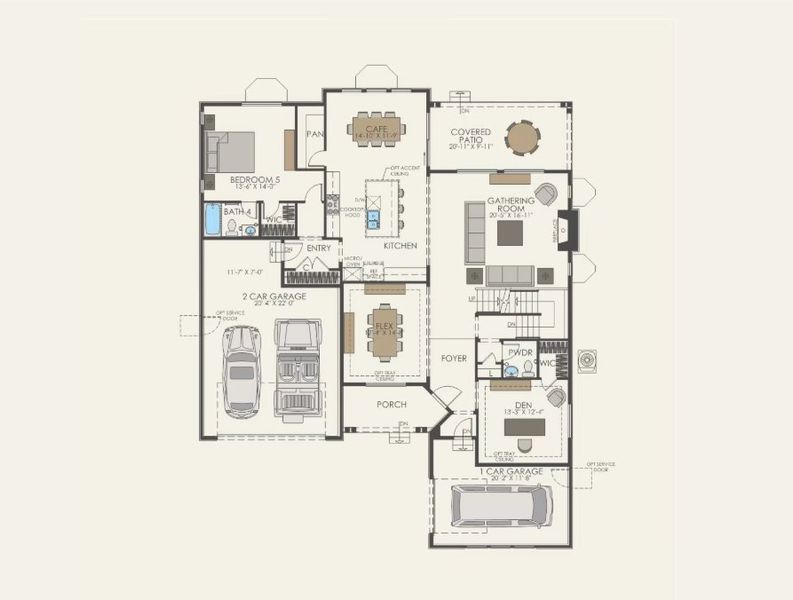 2D floor plan layout of this home in Sterling Ranch, Littleton, CO (Image 6).