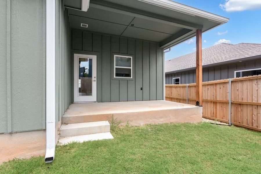 Front exterior of a new home in , Fredericksburg, TX, highlighting curb appeal (Image 21). Front exterior of a new home in , Fredericksburg, TX, highlighting curb appeal (Image 21).