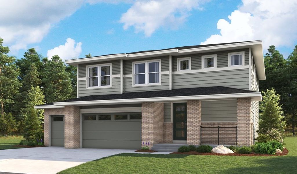 Bedford-D722-KinstonAtCenterra Elevation C (3-car)