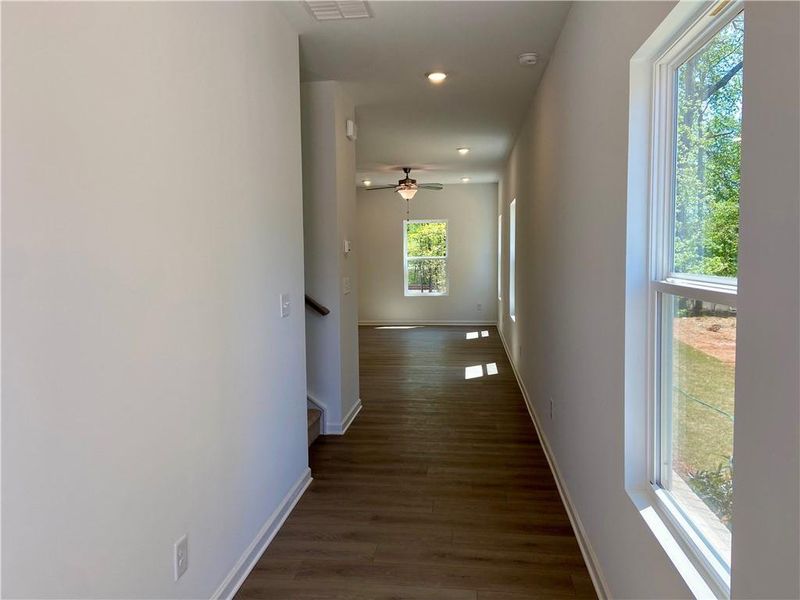 Spacious, unfurnished interior of a new home in Eastlyn Crossing, Flowery Branch (Image 23). Spacious, unfurnished interior of a new home in Eastlyn Crossing, Flowery Branch (Image 23).