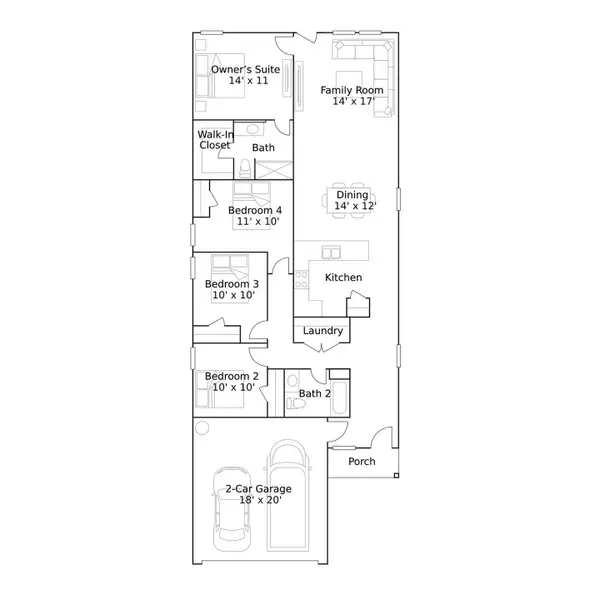 2D floor plan layout of this home in Magnolia Ridge, Magnolia, TX (Image 2). 2D floor plan layout of this home in Magnolia Ridge, Magnolia, TX (Image 2).