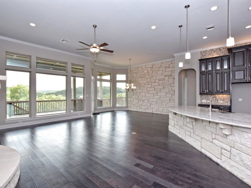 Representative unfurnished interior of a home built from the San Simeon II by Giddens Homes in Clearwater Ranch, Liberty Hill (Image 75).