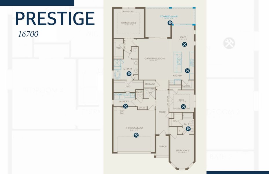 2D floor plan layout of this home in Highpointe, Stuart, FL (Image 5).