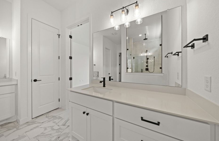 Representative furnished interior of a home built from the Dobbin by Pulte Homes in 6 Creeks, Kyle (Image 12).