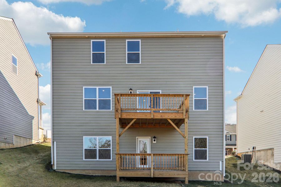 Exterior details and patio area of a home in Rydele Heights, Asheville (Image 18).