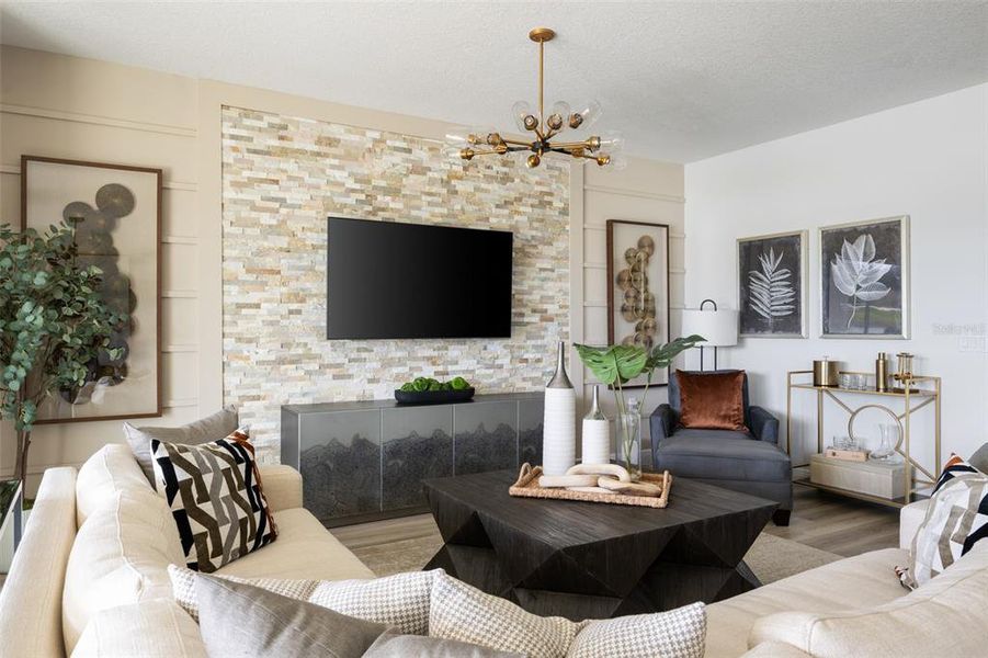 Furnished interior view inside a new home in Pasadena Woods, Wesley Chapel (Image 7).