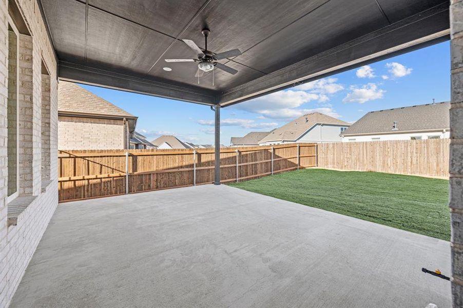 Exterior details and patio area of a home in Parks of Aledo, Aledo (Image 26).