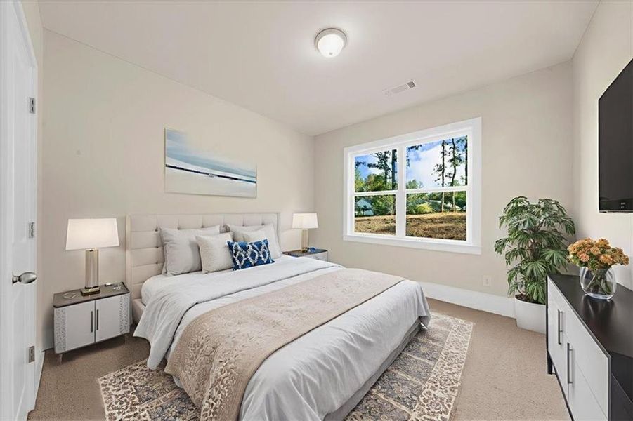 Furnished interior view inside a new home in , Flowery Branch (Image 8).