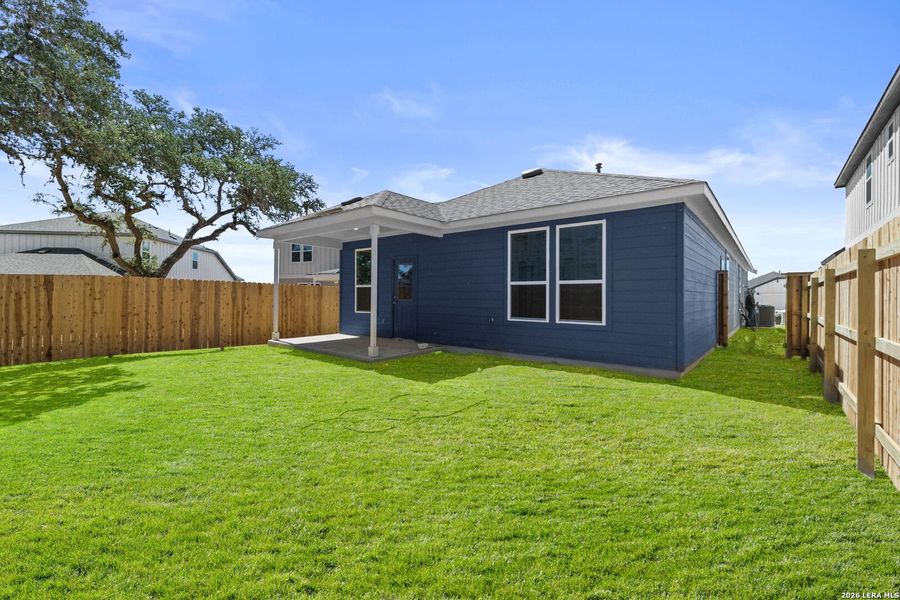 Exterior details and patio area of a home in Corley Farms, Boerne (Image 3).