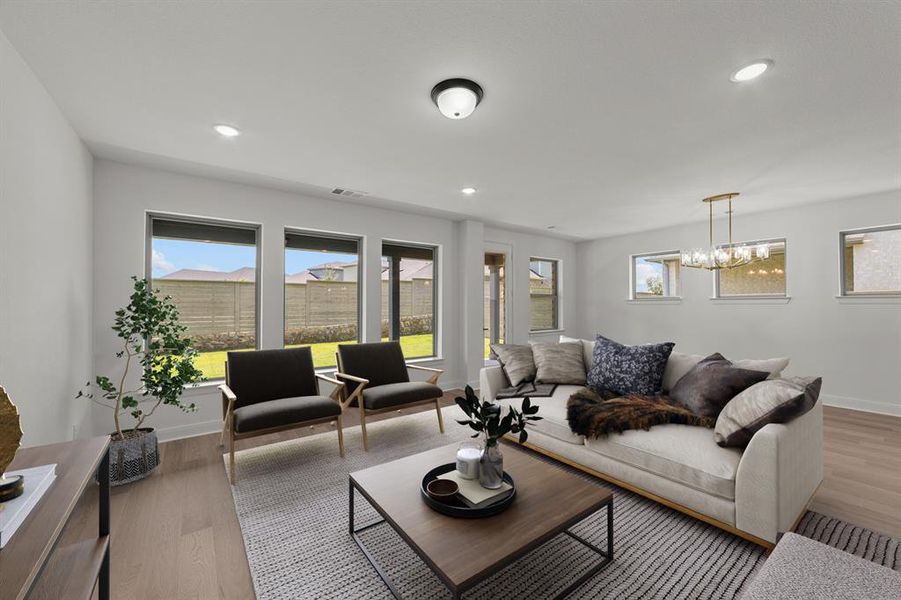 Furnished interior view inside a new home in Treeline, Justin (Image 7).