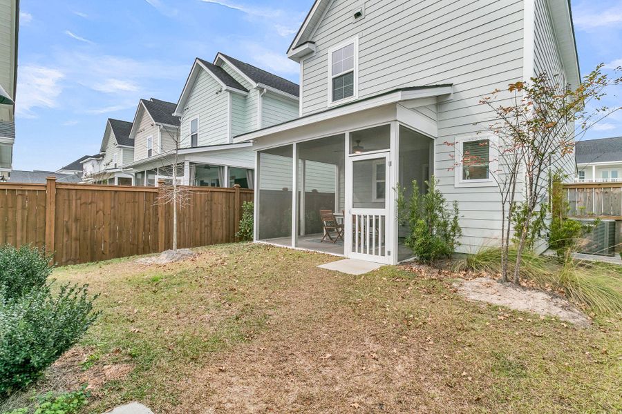 Exterior details and patio area of a home in Nexton - Midtown - The Park Collection, Summerville (Image 31).