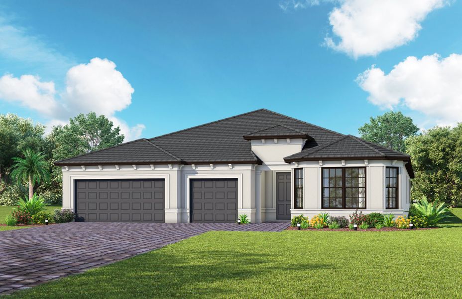 Representative exterior photo of a completed home built from the Renown by Del Webb in Del Webb Naples, Ave Maria, FL (Image 21).