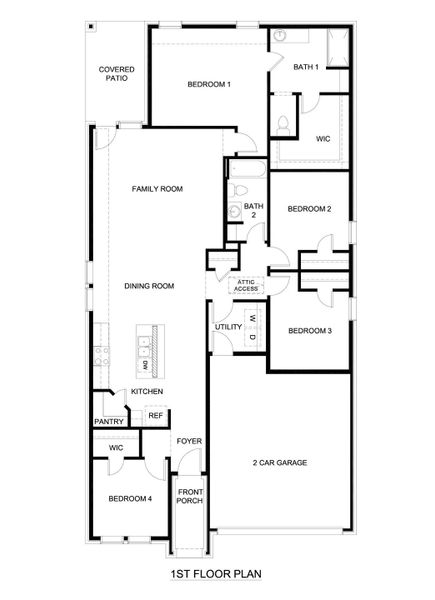 2D floor plan layout for the Ferris by D.R. Horton in Three Oaks, Sherman, TX (Image 3). 2D floor plan layout for the Ferris by D.R. Horton in Three Oaks, Sherman, TX (Image 3).