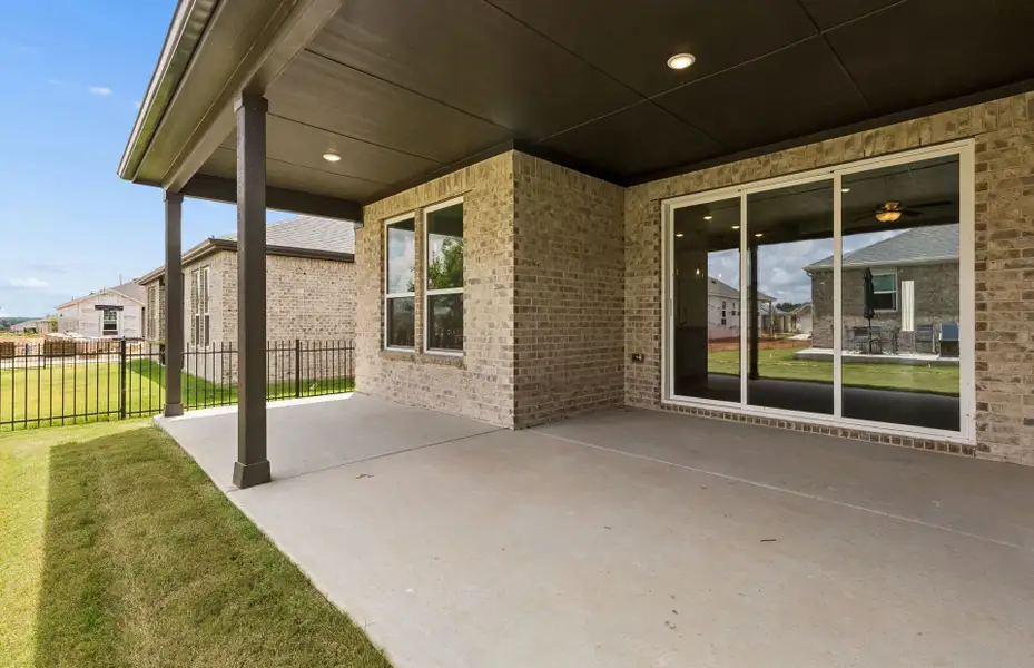 Exterior details and patio area of a home in Del Webb at Trinity Falls, McKinney (Image 3).