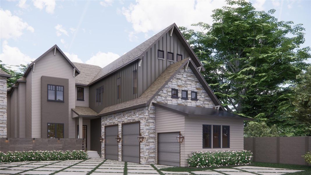 The front courtyard sets the tone for the serene setting in the middle of the city. Lushly landscaped and thoughtfully designed the three car garage is a truly unique feature in the Woodland Heights. The front courtyard sets the tone for the serene setting in the middle of the city. Lushly landscaped and thoughtfully designed the three car garage is a truly unique feature in the Woodland Heights.