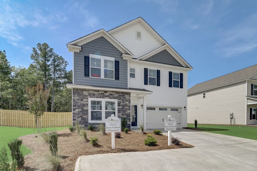 Representative exterior photo of a completed home built from the Devonshire ll by Great Southern Homes in Lynbrook, Boiling Springs, SC (Image 30).