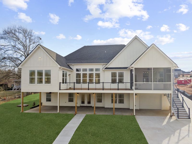 Representative exterior details of a home built from the Converse Elite by Enchanted Homes in Pointe Summit, Slater-Marietta (Image 3).