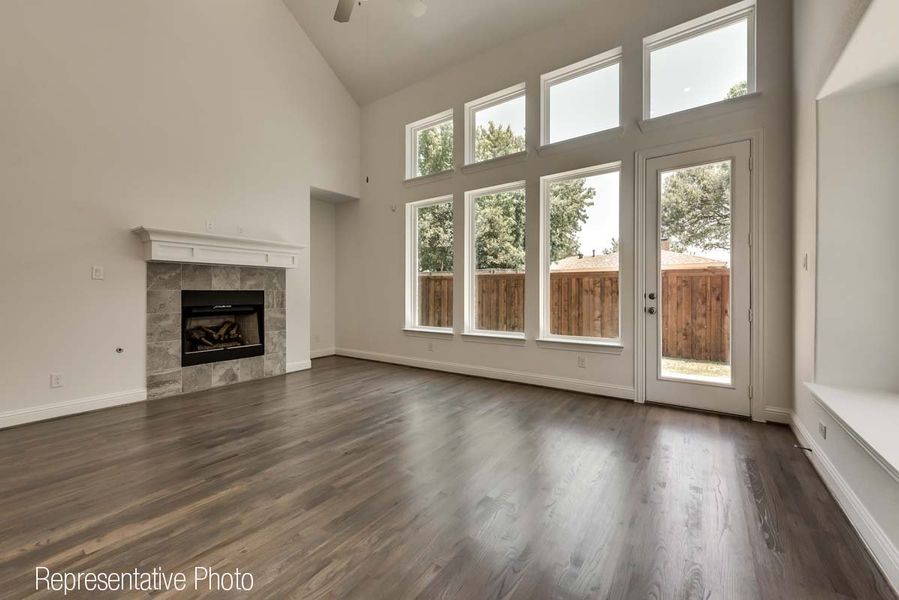Representative unfurnished interior of a home built from the Charleston II by Grand Homes in Grand Oaks, Celina (Image 15).