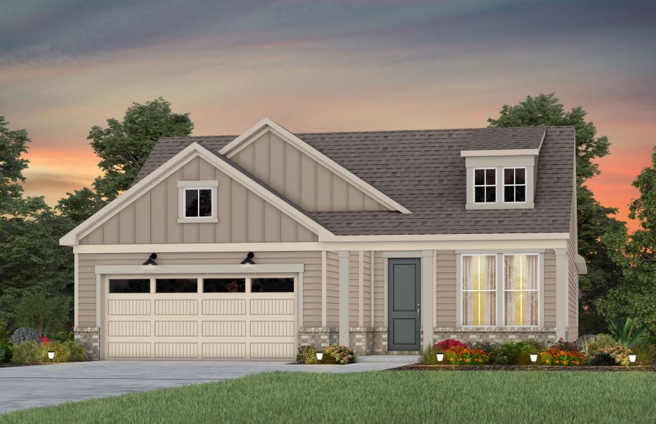 Representative exterior photo of a completed home built from the Mainstay by Pulte Homes in Forest Creek, Waxhaw, NC (Image 22).