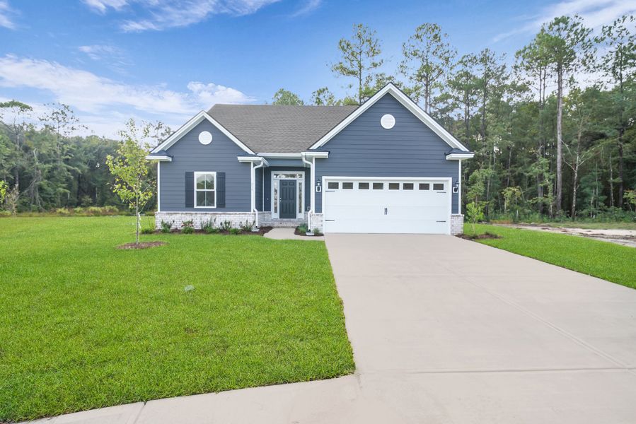 Representative exterior photo of a completed home built from the Harbor II by Ernest Homes in Wexford, Richmond Hill, GA (Image 2).