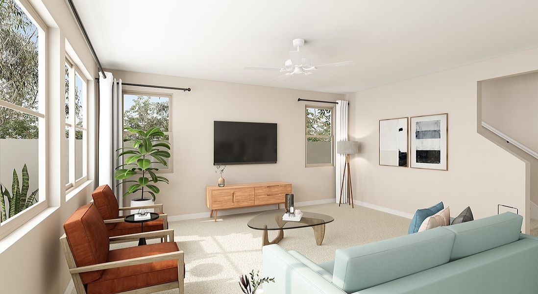 Representative furnished interior of a home built from the Jade Plan 4001 by Tri Pointe Homes in Waterston Central, Gilbert (Image 5).