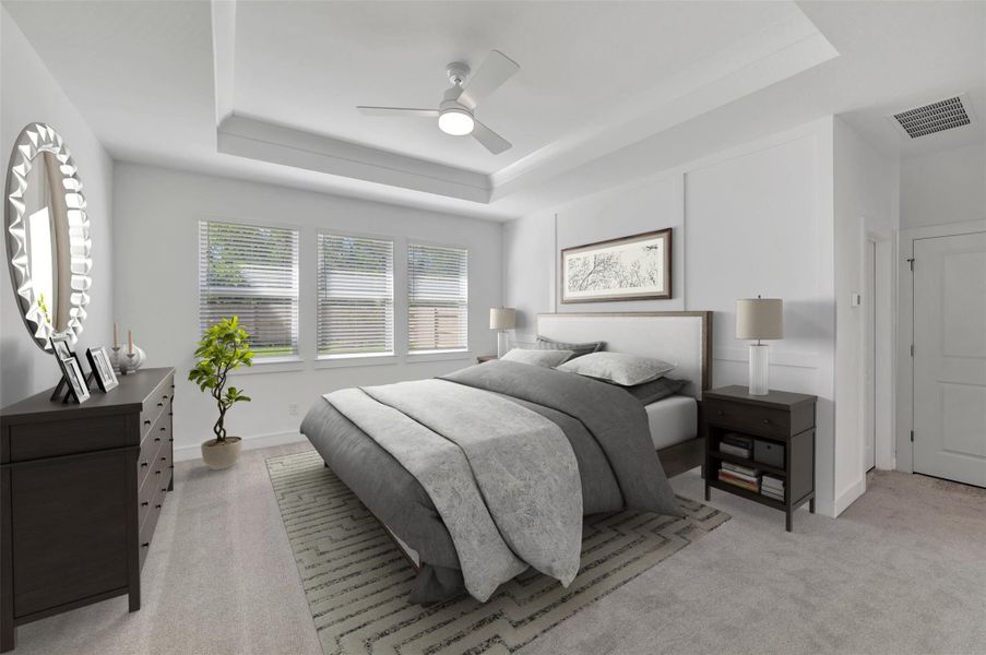Spacious primary suite