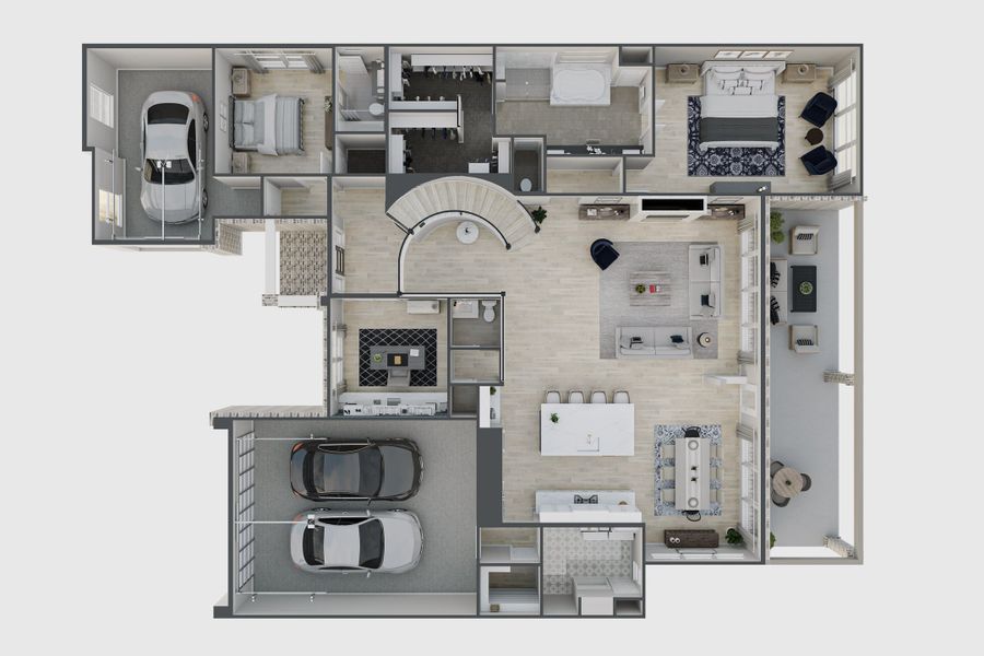 2D floor plan layout for the Snyder by Tri Pointe Homes in Harvest Green, Richmond, TX (Image 5).